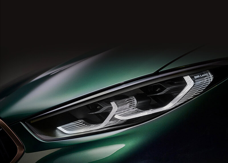 Blackened headlight film